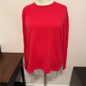 Elegant Red Long Sleeve Women's Top